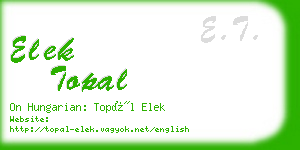 elek topal business card